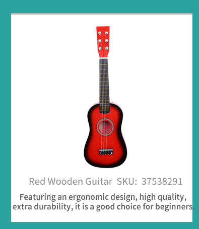 Red Wooden Guitar